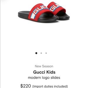 Kids Gucci slides, GREAT CONDITION, like new